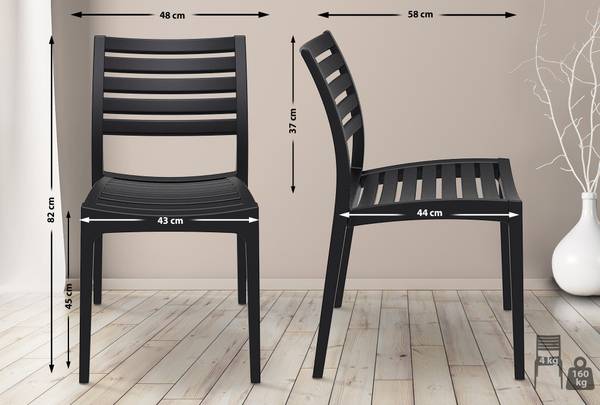 Chaises de jardin Ares Noir