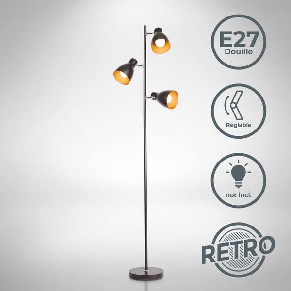 Stehlampe Metalldesgin BKL1199 Schwarz - Gold