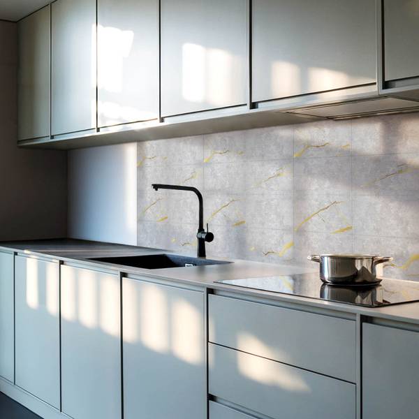 Fliesen Eleganter Marmor 4er Set 50 x 50 cm