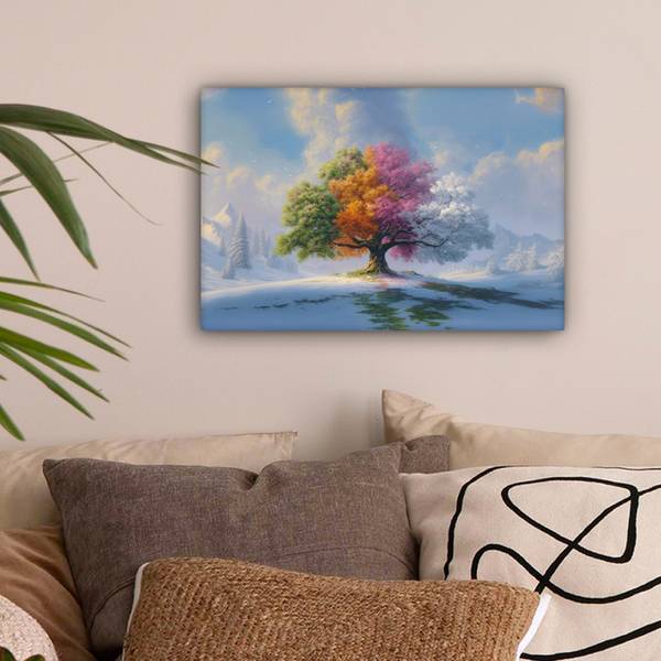 LEINWANDBILD Jahreszeiten 30 x 20 cm