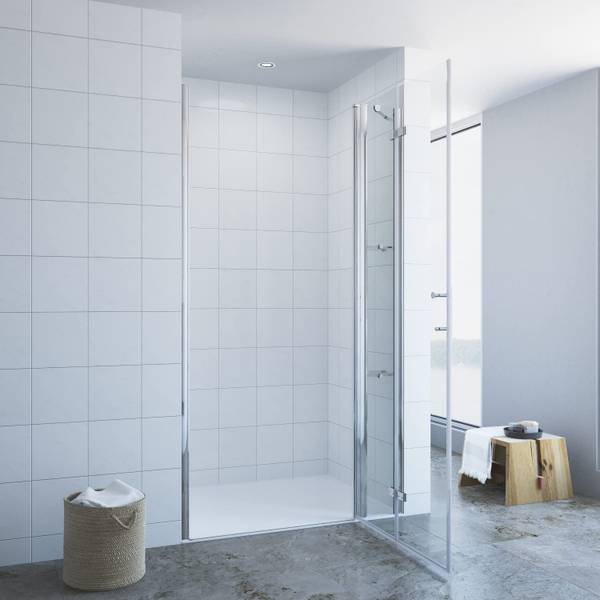 Duschtür mit Eckablage Sicherheitsglas Breite: 105 cm