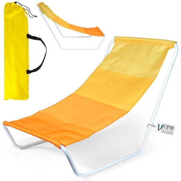 Strandliege 489272 Gelb - Metall - 52 x 60 x 86 cm