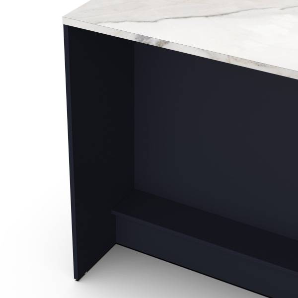 Ilot central CHESTER Bleu - Bois manufacturé - 75 x 93 x 121 cm