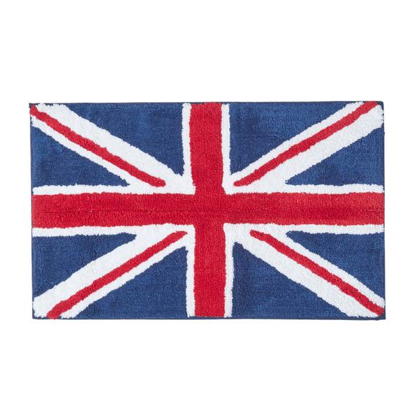 Badematte Union Jack Rot - Baumwollstoff - 45 x 1 x 75 cm