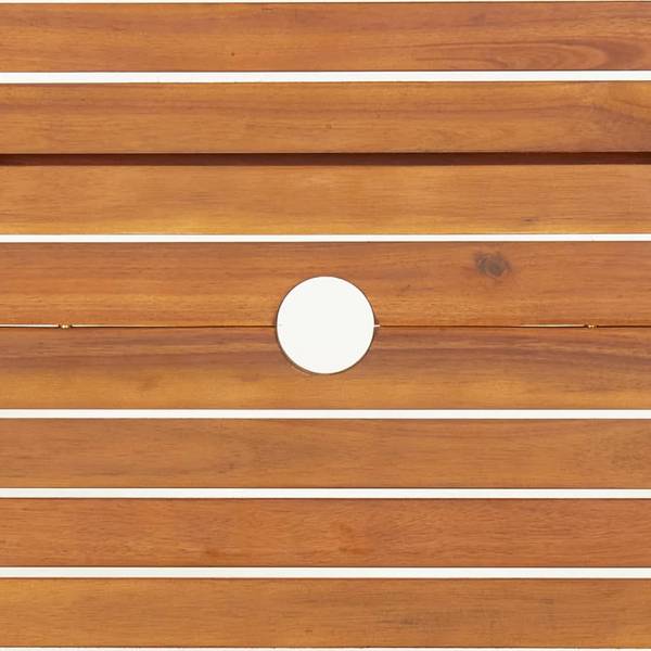 Klappbarer Gartentisch XT752 Braun - Massivholz - 90 x 90 x 90 cm