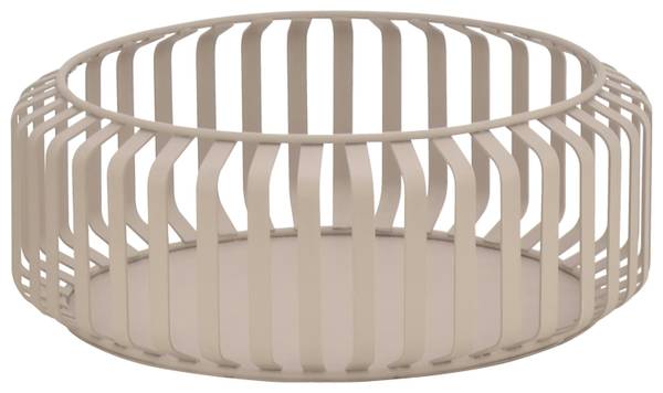 Dekoschale JANA Beige - Metall - 21 x 8 x 21 cm