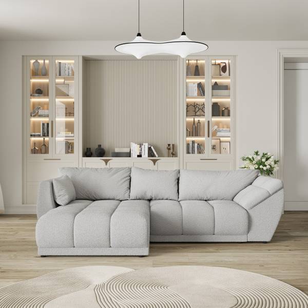 Ecksofa ORENTI Q Hellgrau