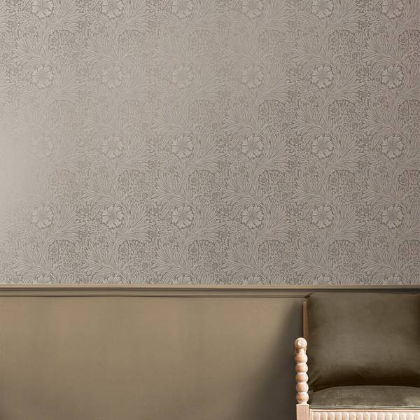 Vliestapete Ringelblume, faserig Beige