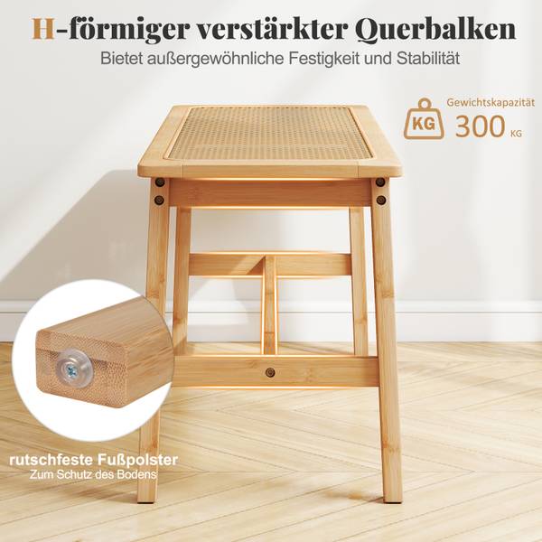Sitzbank VH34673 Braun - Bambus - 35 x 45 x 100 cm