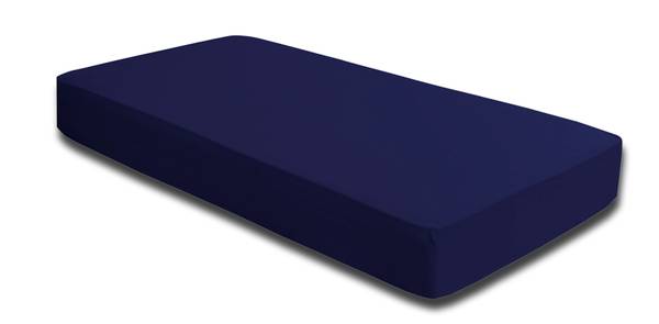 Topper Bettlaken blau 140x200 cm Heavy Blau - Jersey - 140 x 4 x 200 cm