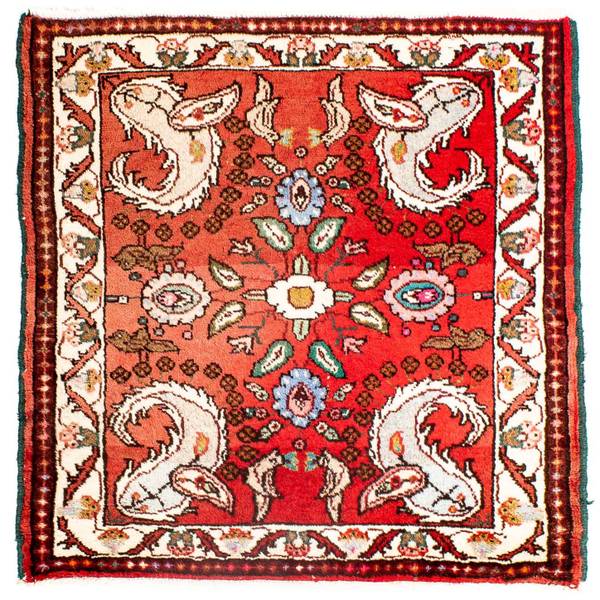 Orientteppich Oriental Rot - Wolle - 75 x 1 x 81 cm