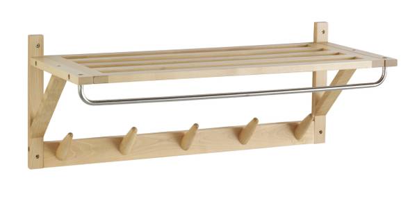 Garderobenständer 7414 Braun - Holz teilmassiv - 80 x 32 x 34 cm