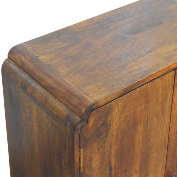 Kast Newton bruin - mango - messing - 70 x 80 x 35 cm
