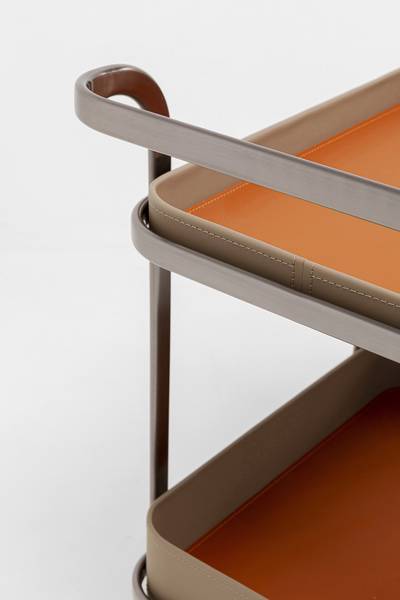 Servierwagen Tango Beige - Edelstahl - 40 x 57 x 66 cm