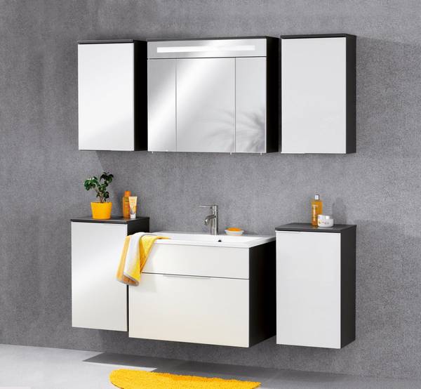 Waschbeckenunterschrank Kara Weiß Weiß - Holzwerkstoff - 81 x 56 x 60 cm