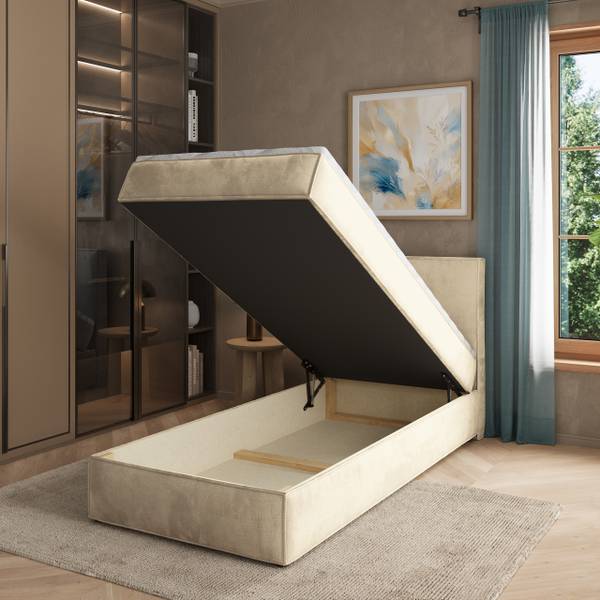 Boxspringbett PELLIO 100 Creme