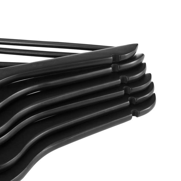 Kleiderbügel (20er-Set) Schwarz - Metall - Massivholz - 45 x 23 x 2 cm