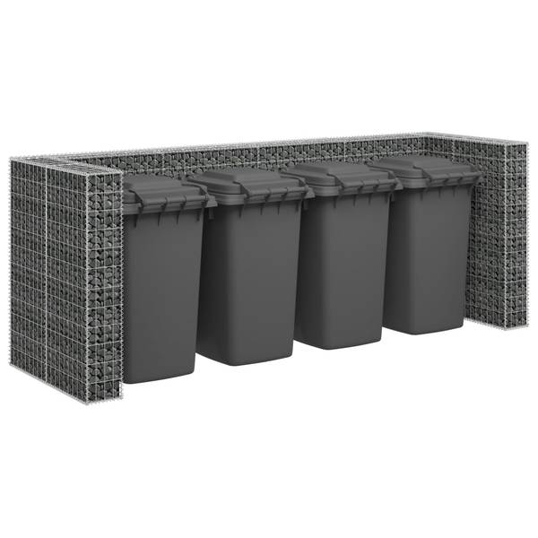 Mur en gabion 145614 Argenté - Acier - 100 x 120 x 320 cm