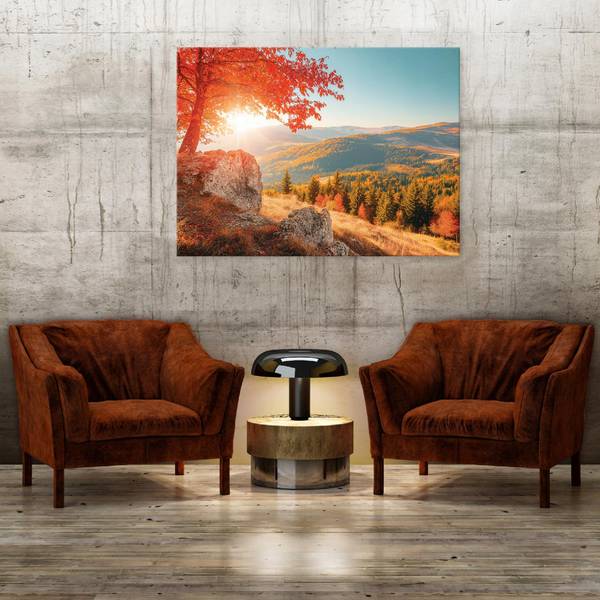Wandbild Berge Natur Landschaft Bilder 120 x 80 x 3 cm