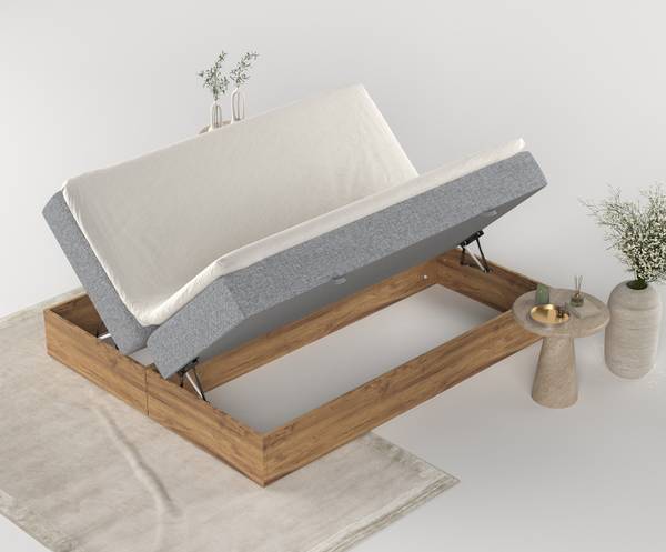Boxspringbett Faro Grau - Liegefläche Breite: 180 cm