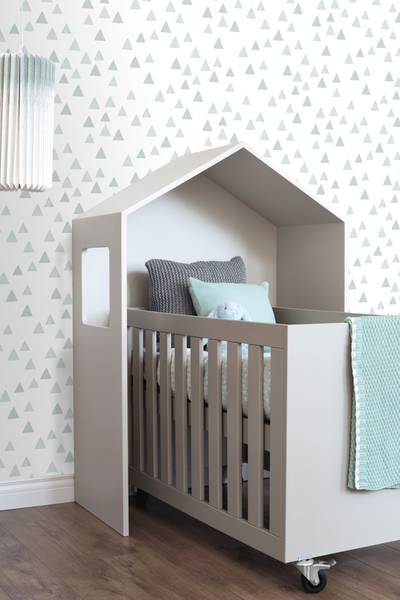 papier peint triangles graphiques 7291 Bleu - Polaire - 53 x 1005 x 1005 cm