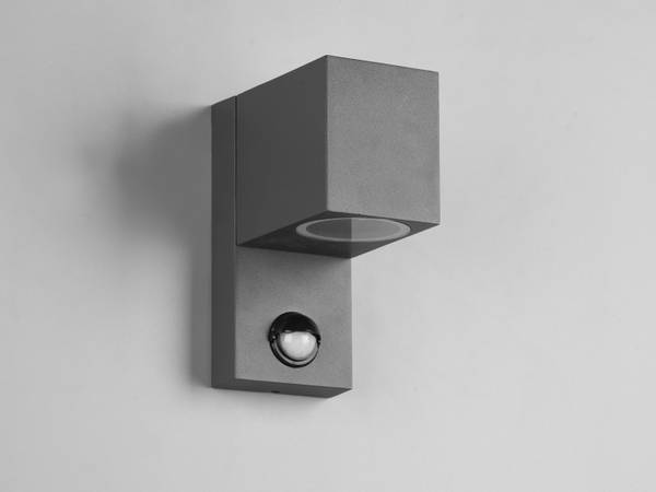 Außenwandleuchte Downlight Anthrazit Grau - Aluminium - 7 x 15 x 12 cm