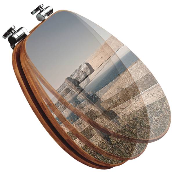 WC-Sitz mit Absenkautomatik Zaun am Meer Braun - Bambus - Holzwerkstoff - 38 x 5 x 49 cm