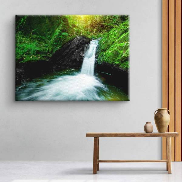 Leinwandbild Water stream Holzwerkstoff - 80 x 60 x 3 cm