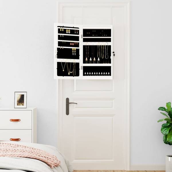 Schmuckschrank mit Spiegel 3028737 Weiß - Holzwerkstoff - 37 x 67 x 10 cm