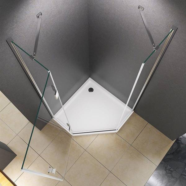 Duschkabine MOLLY 5-Eck Sicherheitsglas - 100 x 195 x 100 cm