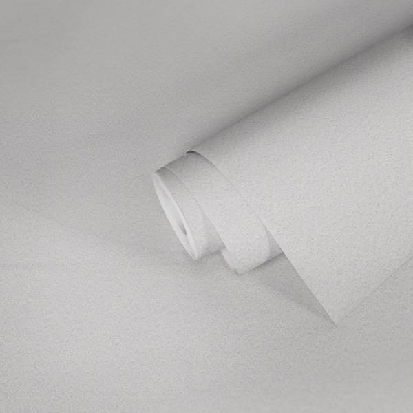 Papiertapete Veil Weiß - Mischgewebe - Vinyl - 53 x 1005 x 1 cm