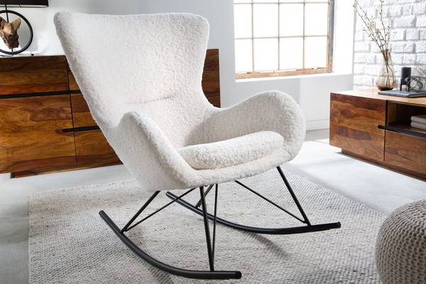 Schaukelstuhl SCANDINAVIA SWING Weiß - Polyester - 77 x 99 x 115 cm