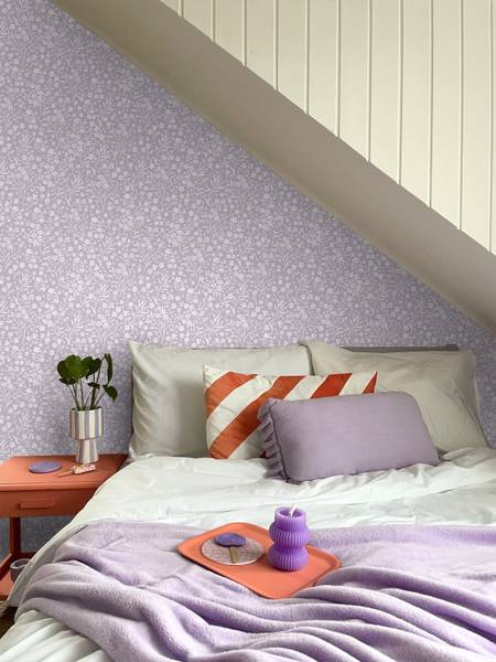 Tapete 139883 Violett - Fleece - 53 x 1005 x 53 cm
