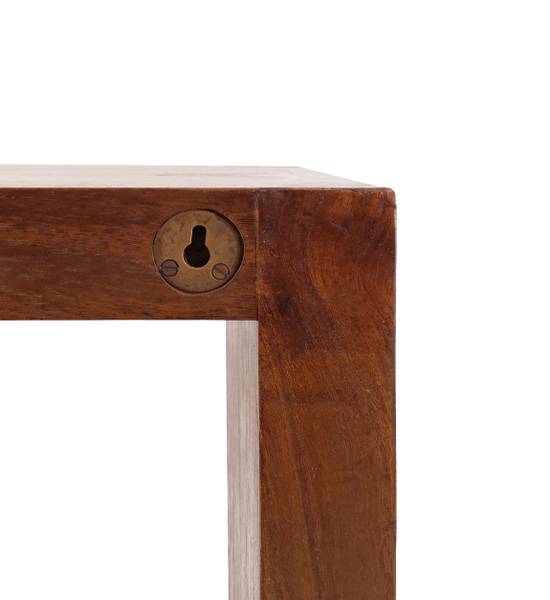 WANDREGAL AUS HOLZ 40 X 20 X 40 Braun - Holz teilmassiv - 40 x 40 x 20 cm