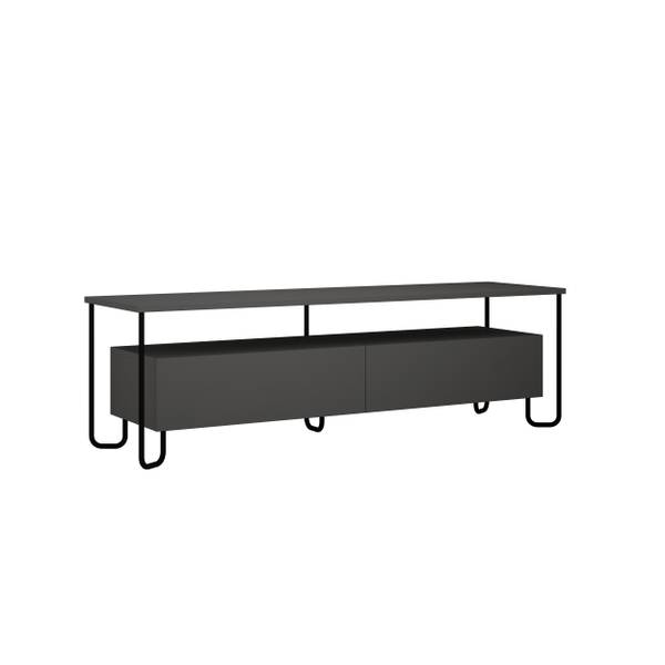 TV-Regal CORNEA Lowboard Anthrazitgrau Grau - Holzwerkstoff - 150 x 45 x 42 cm