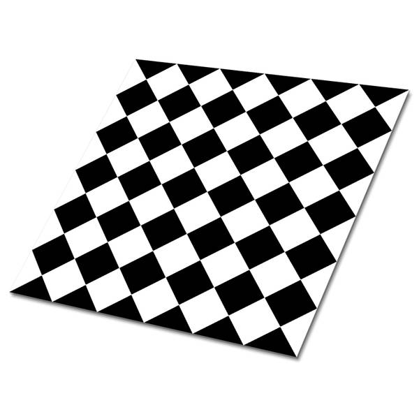 Selbstklebende Fliesen (9 St.) Schach Schwarz - Polyester PVC - 30 x 30 x 0 cm