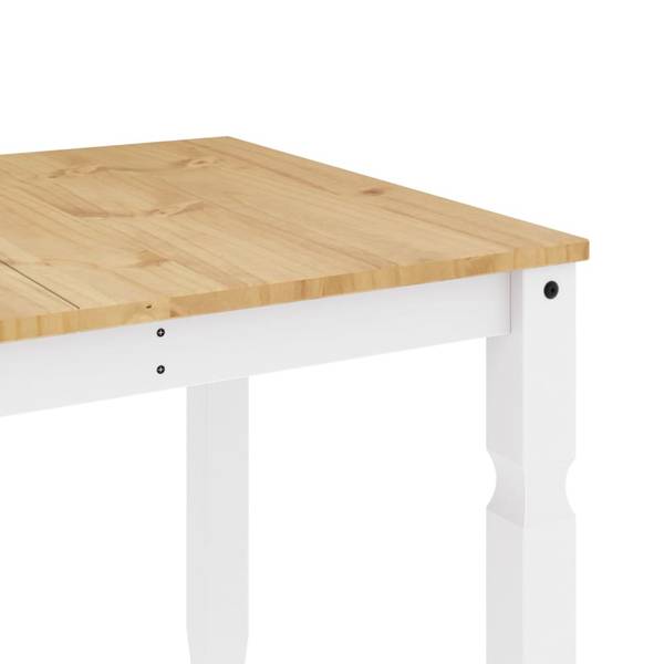 Esstisch XT7386 Weiß - Massivholz - 80 x 75 x 160 cm