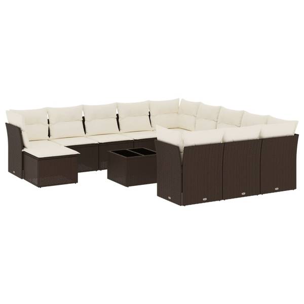 Garten-Lounge-Set 3034290-2 13-teilig Braun - Creme