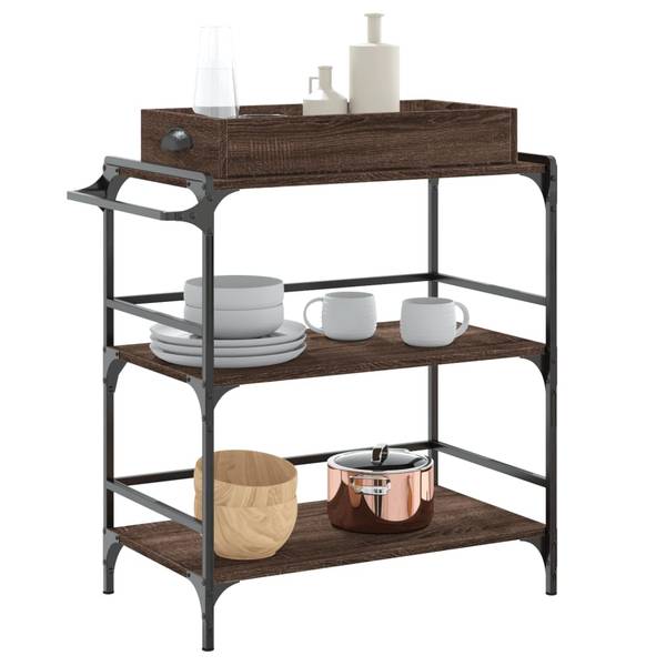 Chariot de cuisine 3032998 Marron foncé