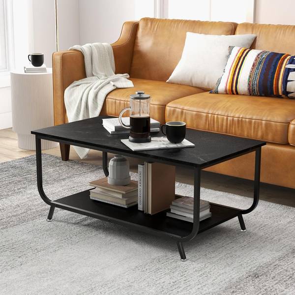 Couchtisch HV10459 Schwarz - Holzwerkstoff - 55 x 47 x 105 cm