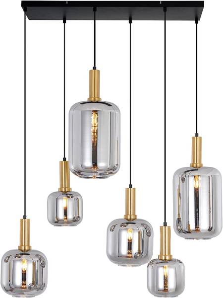 Pendelleuchte Fowler II Grau - Metall - 41 x 150 x 97 cm