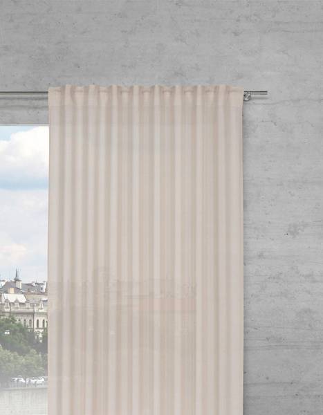 Fertigvorhang ELISA Beige - Textil - 135 x 1 x 255 cm
