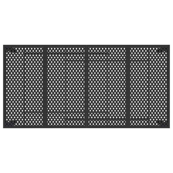 Table de jardin 3030483 Gris - Acier - 100 x 72 x 200 cm