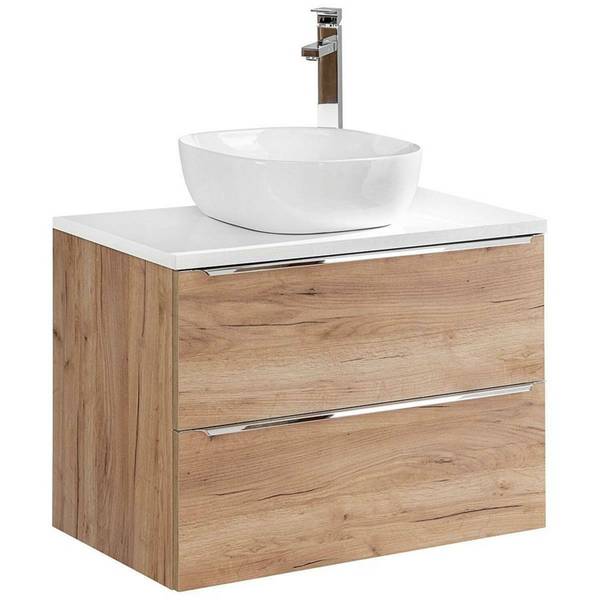 Waschtischplatte TOSKANA-56-451 Weiß - Holzwerkstoff - 61 x 3 x 46 cm