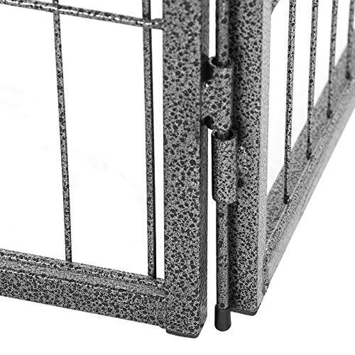Welpenauslauf Rome Grau - Metall - 157 x 100 x 157 cm