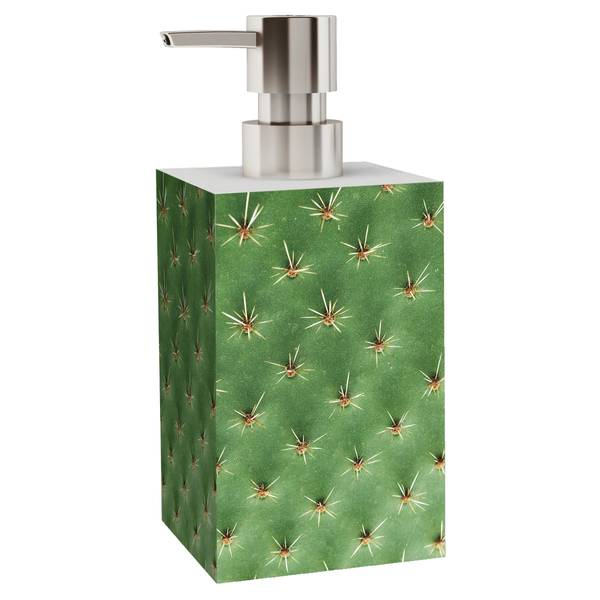 Seifenspender und WC Bürste Kaktus Grün - Polyester PVC - 7 x 17 x 7 cm