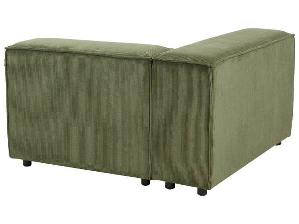 2-Sitzer Sofa APRICA Schwarz - Grün - Naturfaser - 240 x 68 x 119 cm