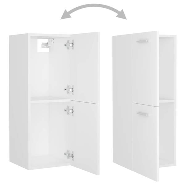 Meubles de bain 3007819 Blanc - Bois manufacturé - Matière plastique - 60 x 46 x 38 cm