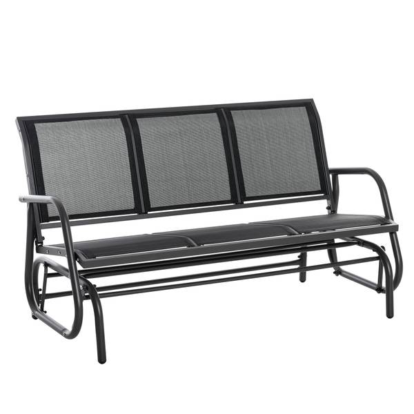 Banc à bascule 84B-531 Noir - Métal - 70 x 85 x 147 cm