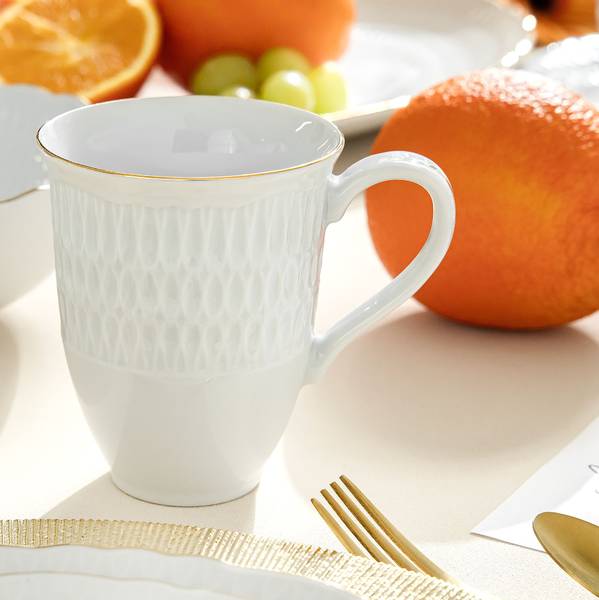 Becher-Set 6-tlg SOFIA Gold - Weiß